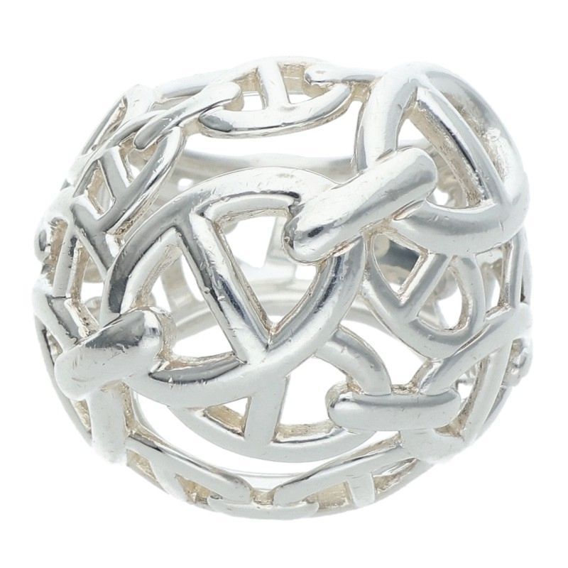 Hermes Chaine D'ancre Enchainee TGM Silver Ring