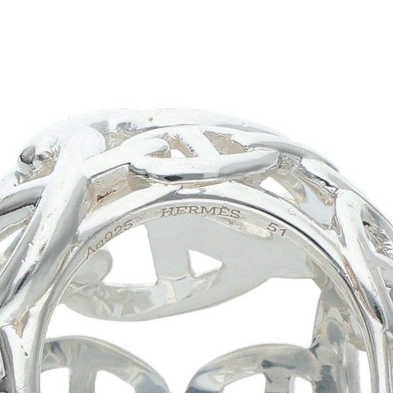 Hermes Chaine D'ancre Enchainee TGM Silver Ring — view 3