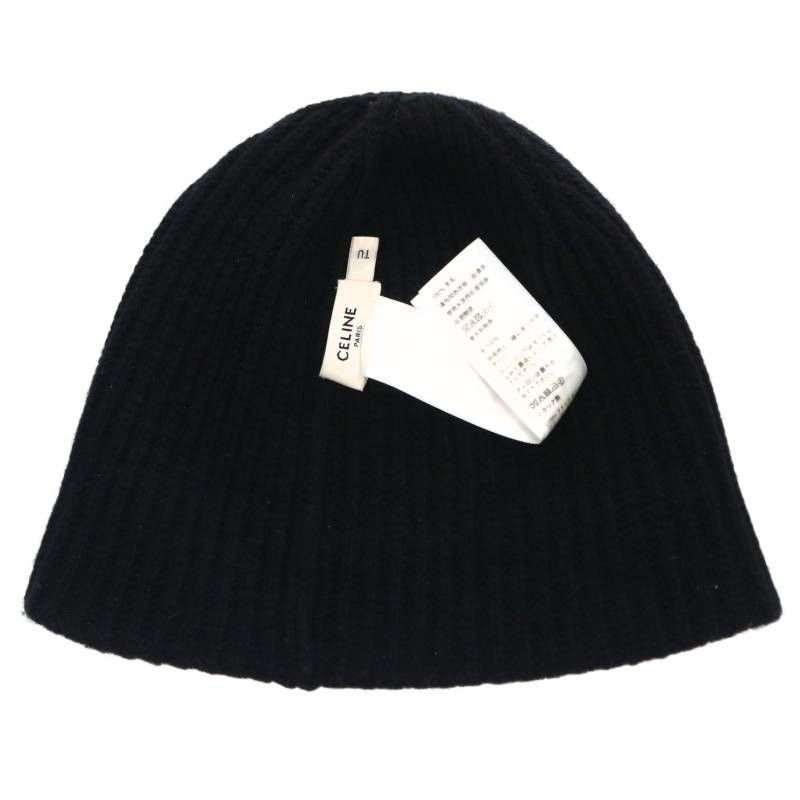 Celine Logo Embroidered Knit Cap TU — view 3