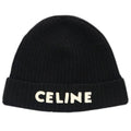 Celine Logo Embroidered Knit Cap TU