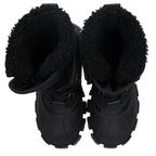 Prada Monolith Shearing Boots Re-Nylon Fleece High Cut Leather 7.5 — view 4