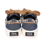 Dior 577 Oblique Raffia Effect Denim 33 Spin Sneakers — view 3