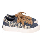 Dior 577 Oblique Raffia Effect Denim 33 Spin Sneakers — view 4