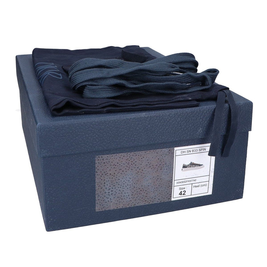 Dior 577 Oblique Raffia Effect Denim 33 Spin Sneakers — view 7