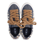 Dior 577 Oblique Raffia Effect Denim 33 Spin Sneakers — view 5