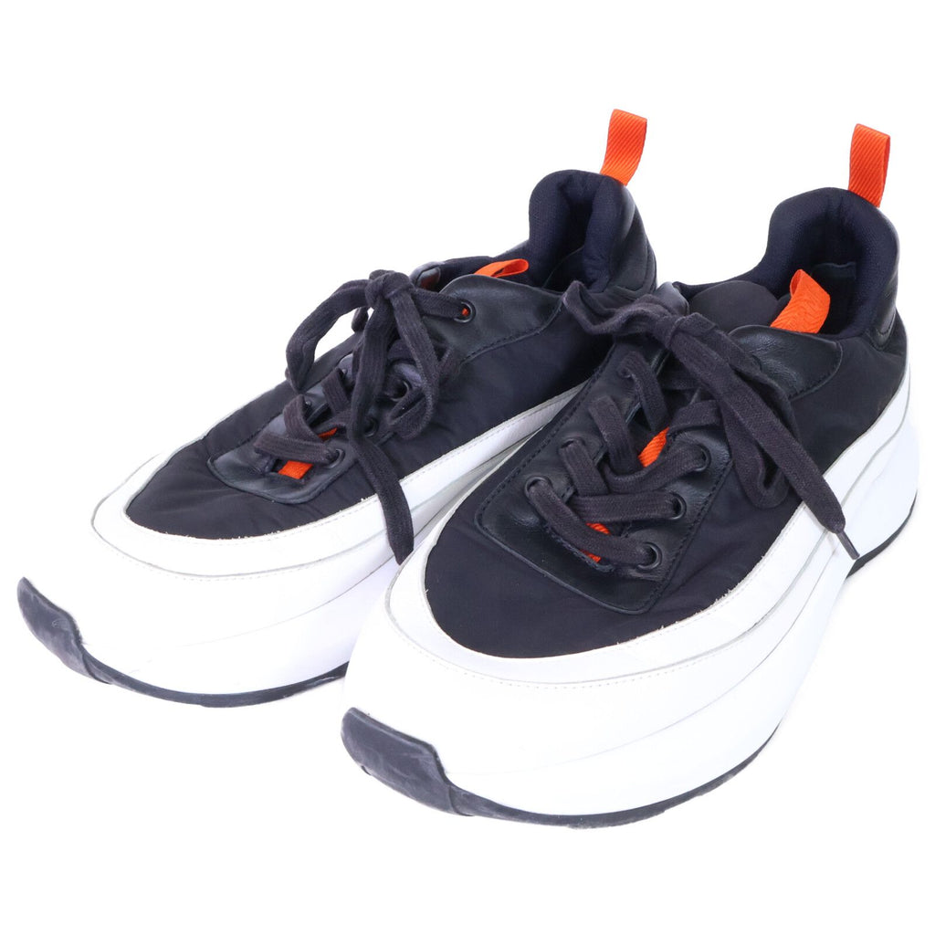 Hermes Gramme Nylon Fabric Leather Low Cut Sneakers