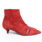 Hermes Suede Side Zip Pointed Toe Short Boots — view 4