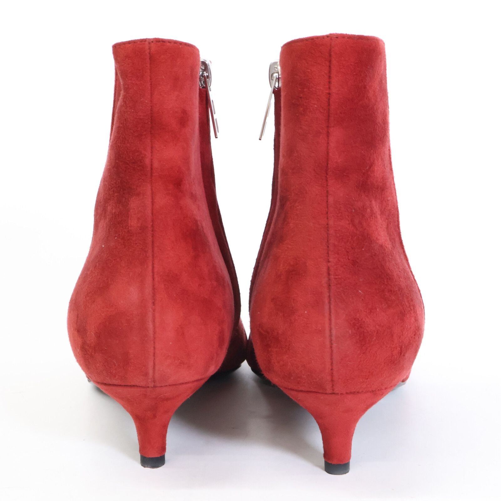 Hermes Suede Side Zip Pointed Toe Short Boots — view 3