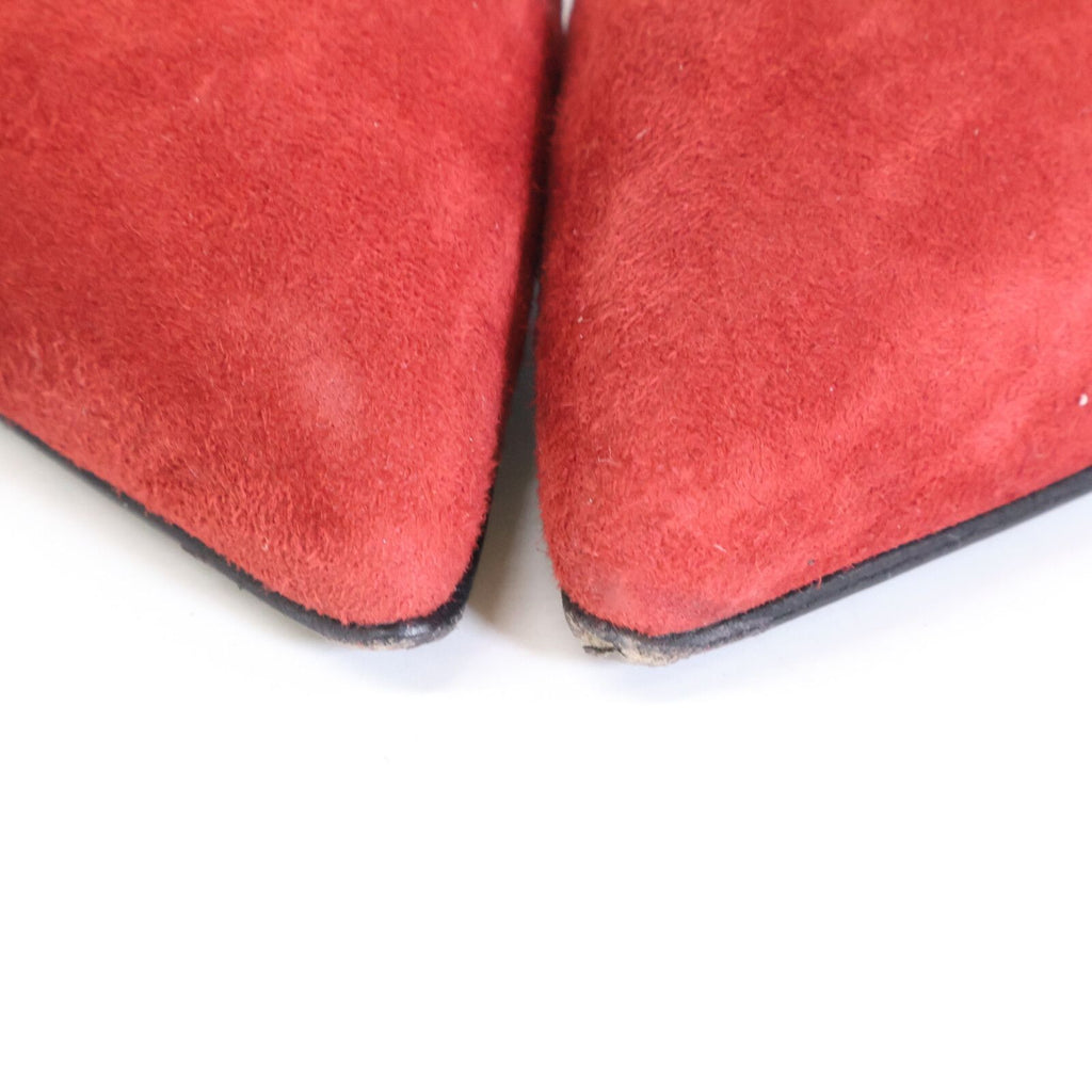 Hermes Suede Side Zip Pointed Toe Short Boots — view 8