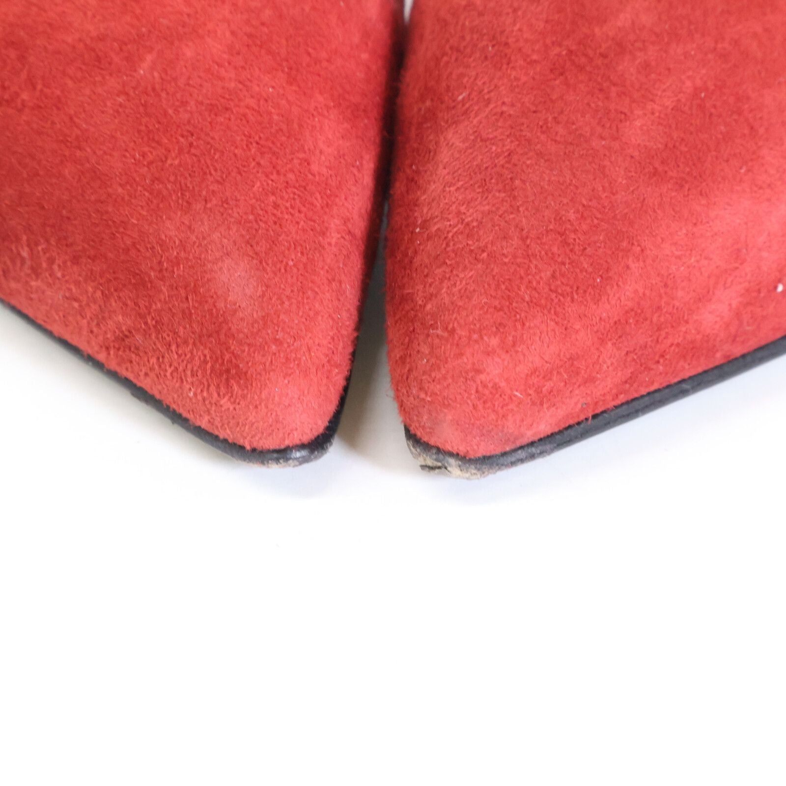 Hermes Suede Side Zip Pointed Toe Short Boots — view 8