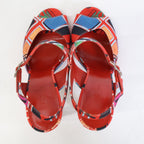 Hermes Allover Canvas Ankle Strap Sandals — view 5