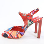 Hermes Allover Canvas Ankle Strap Sandals — view 2