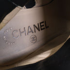 Chanel CC Logo Belt Side Zip Short Boots — view 7