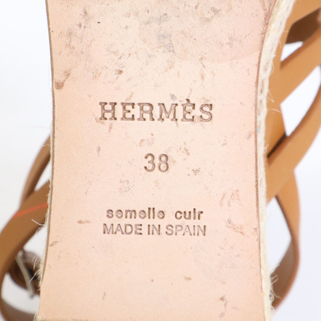 Hermes Catalia Wedge Sole Espadrille Sandals — view 8