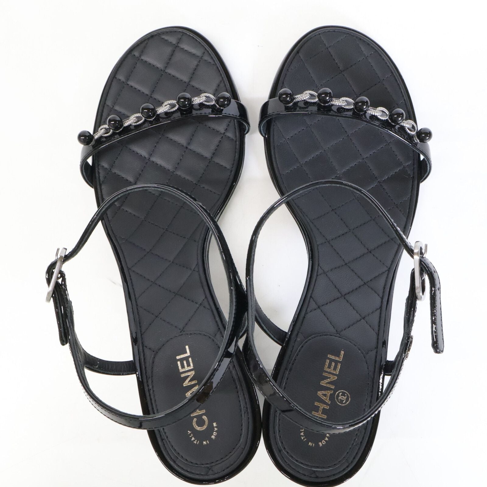 Chanel Chain Sandal Black — view 5