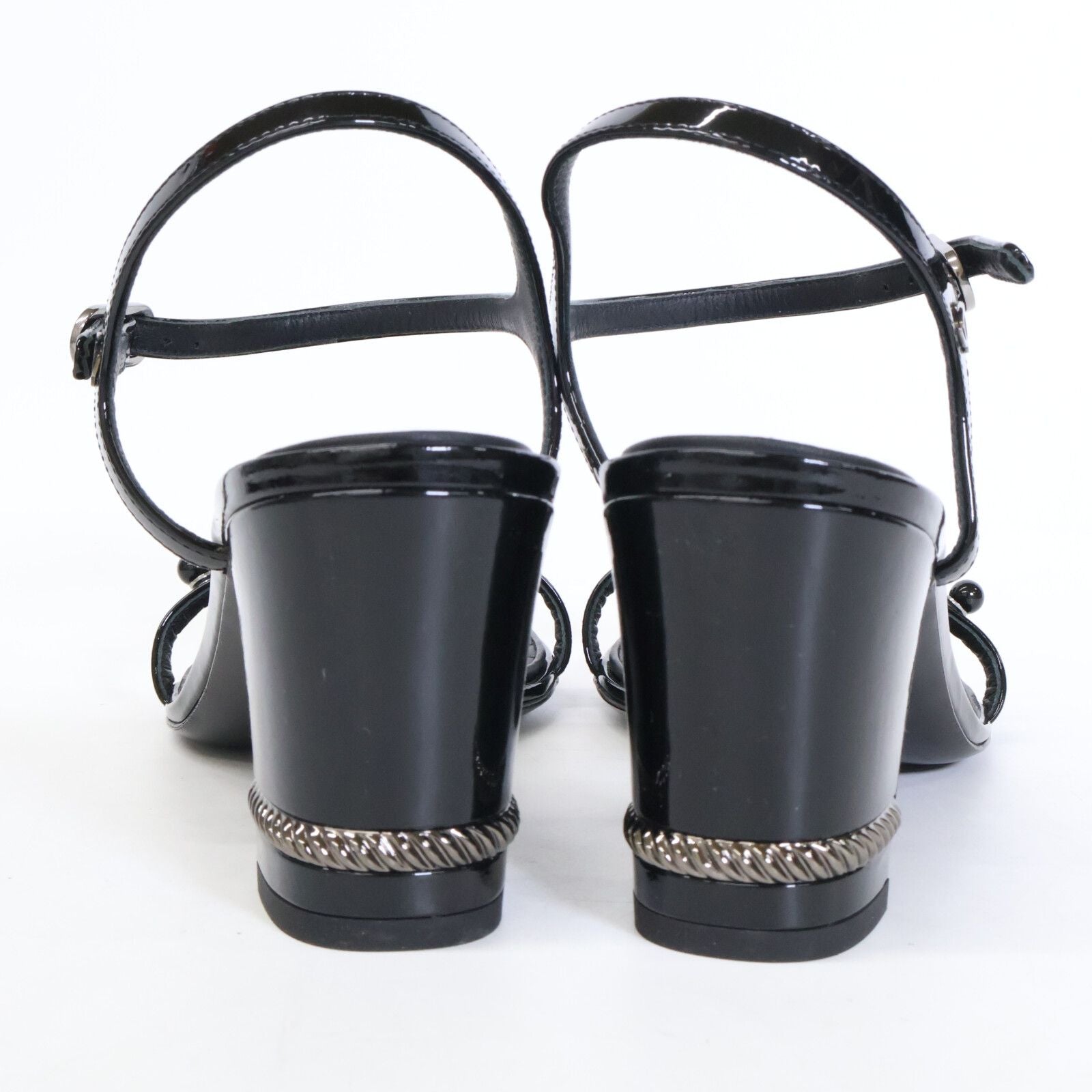 Chanel Chain Sandal Black — view 3
