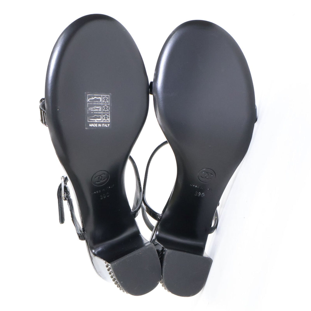 Chanel Chain Sandal Black — view 6