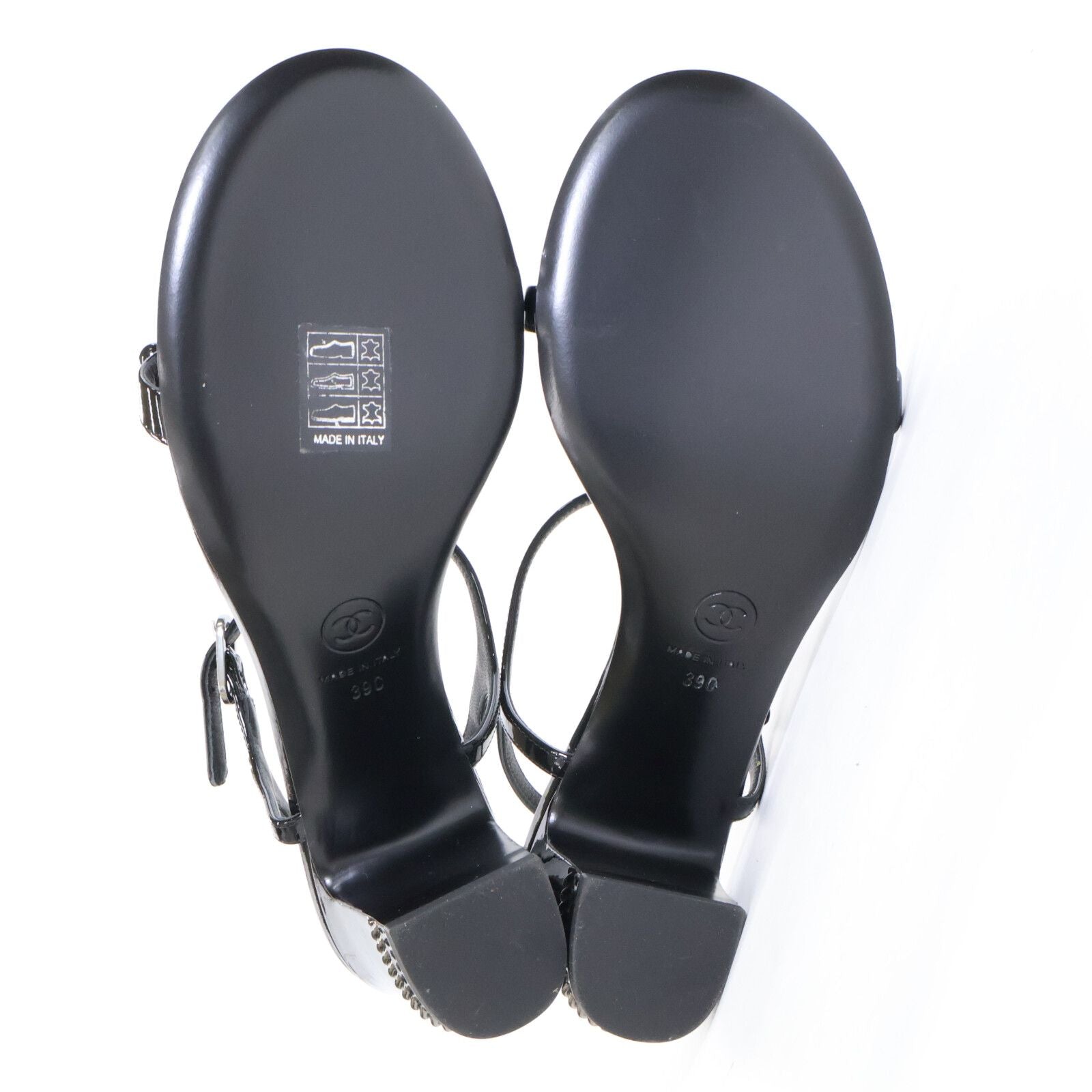 Chanel Chain Sandal Black — view 6