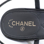 Chanel Chain Sandal Black — view 7