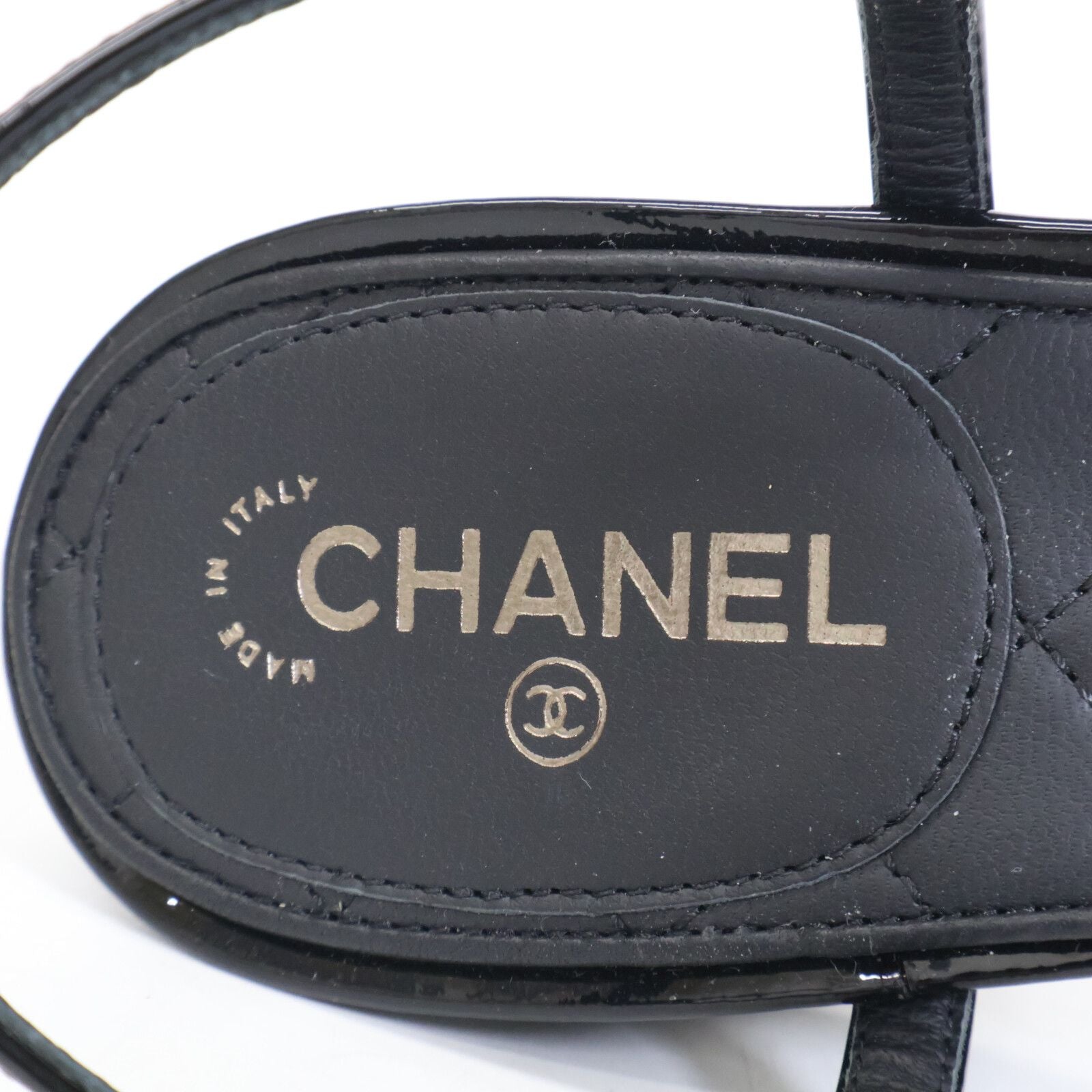 Chanel Chain Sandal Black — view 7