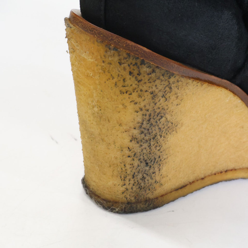 Chanel Shearling Fleece Wedge Sole Short Boots No Indicated — view 8