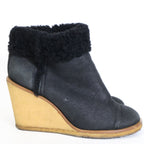 Chanel Shearling Fleece Wedge Sole Short Boots No Indicated — view 4