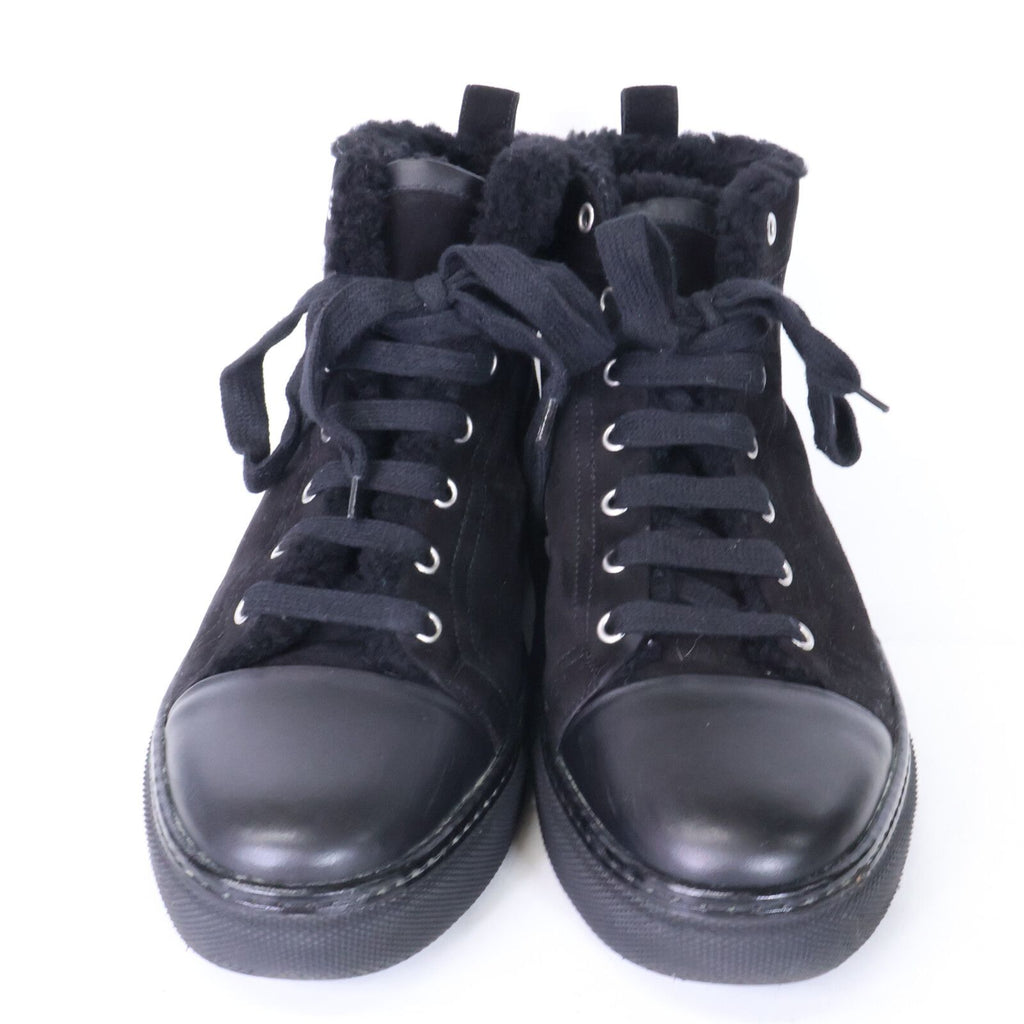 Hermes Jimmy Fleece Shearling High Cut Sneakers — view 2