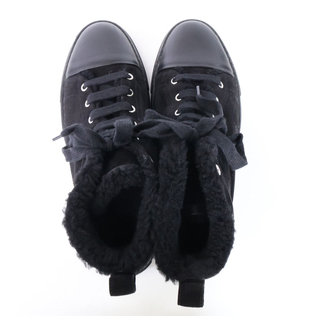 Hermes Jimmy Fleece Shearling High Cut Sneakers — view 5