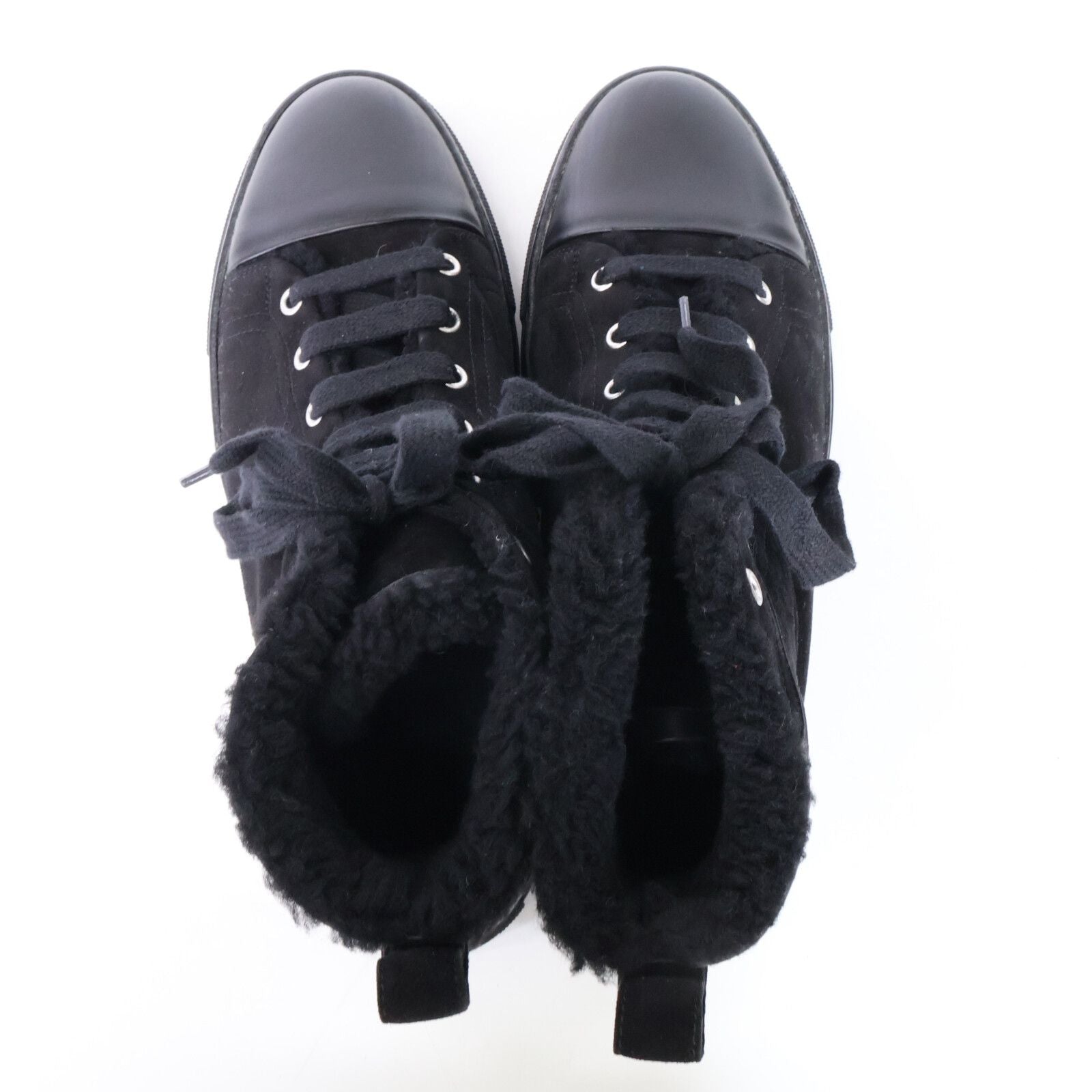 Hermes Jimmy Fleece Shearling High Cut Sneakers — view 5