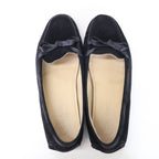 Chanel CC Logo Stitch Ribbon Suede Deck Shoes — view 5