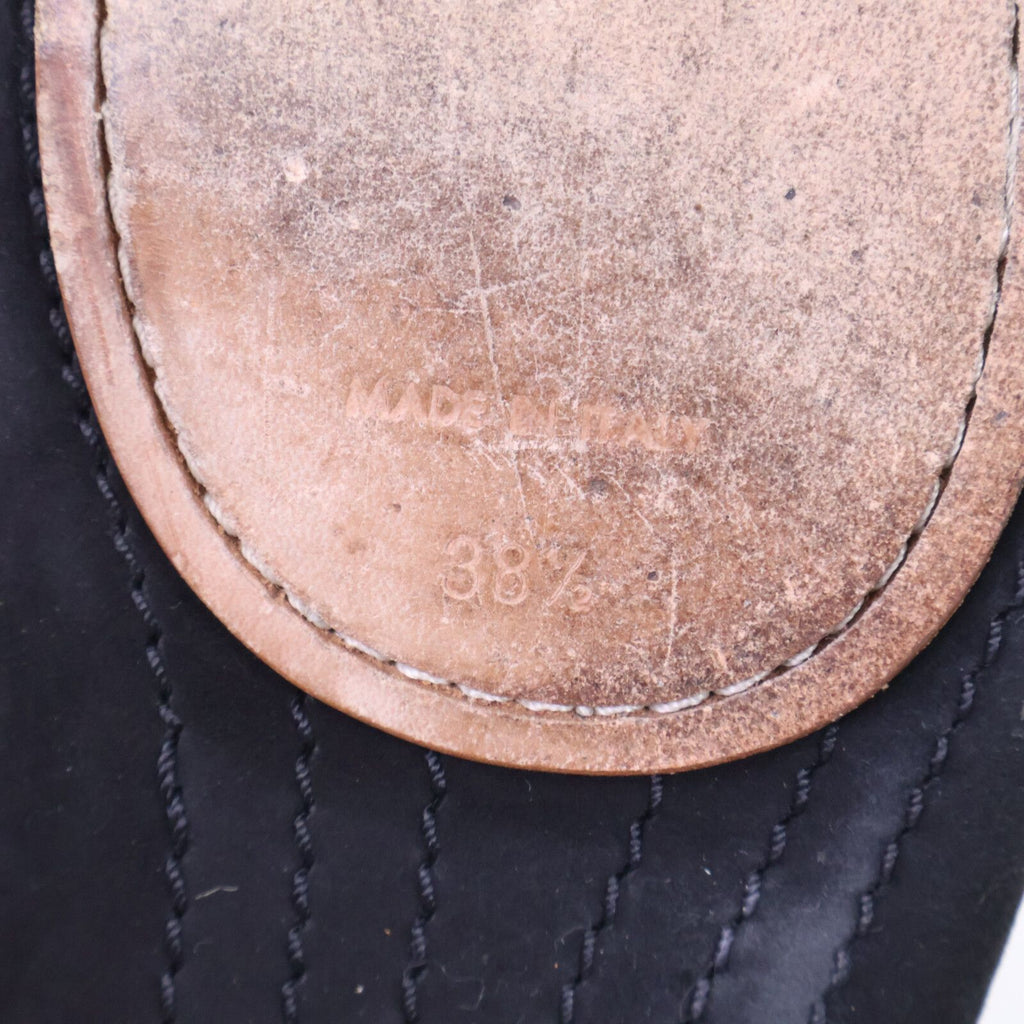 Chanel CC Logo Stitch Ribbon Suede Deck Shoes — view 9