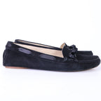 Chanel CC Logo Stitch Ribbon Suede Deck Shoes — view 4