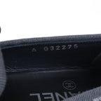 Chanel CC Logo Stitch Plaid Tweed Opera Shoes — view 9