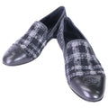 Chanel CC Logo Stitch Plaid Tweed Opera Shoes
