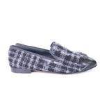 Chanel CC Logo Stitch Plaid Tweed Opera Shoes — view 4