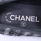 Chanel CC Logo Stitch Plaid Tweed Opera Shoes — view 7
