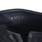 Chanel CC Logo Suede Side Zip Short Boots — view 8