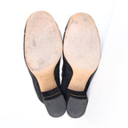 Chanel CC Logo Suede Side Zip Short Boots — view 6