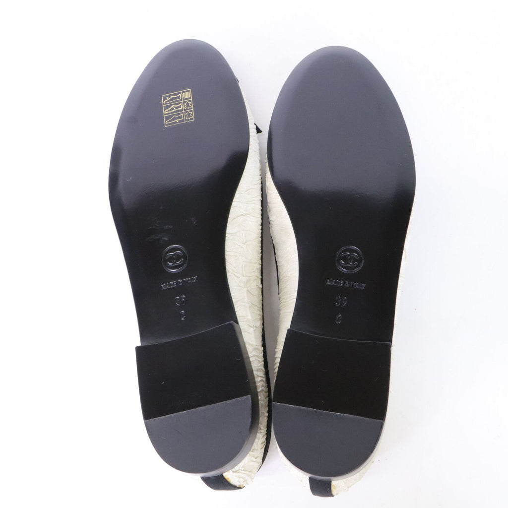 Chanel CC Logo Ribbon Ballet Shoes 39c — view 6