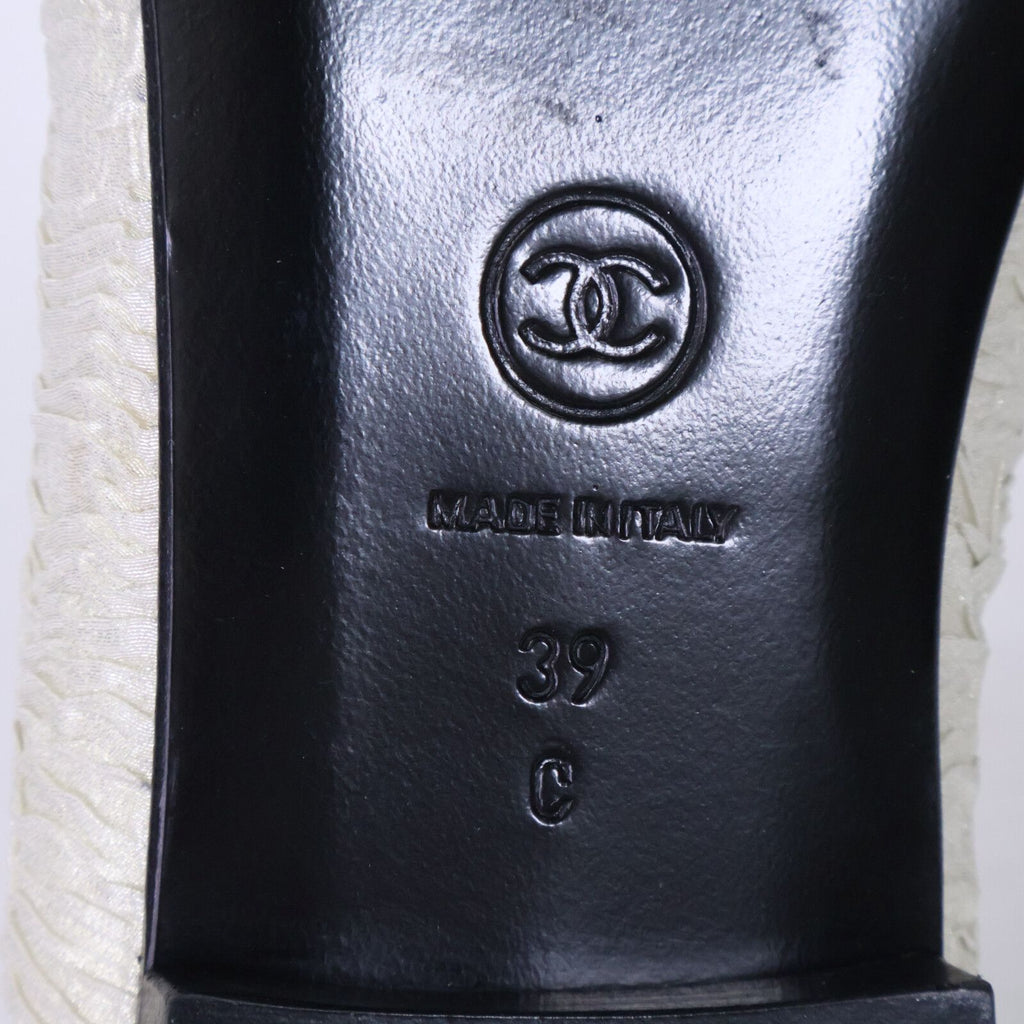 Chanel CC Logo Ribbon Ballet Shoes 39c — view 8