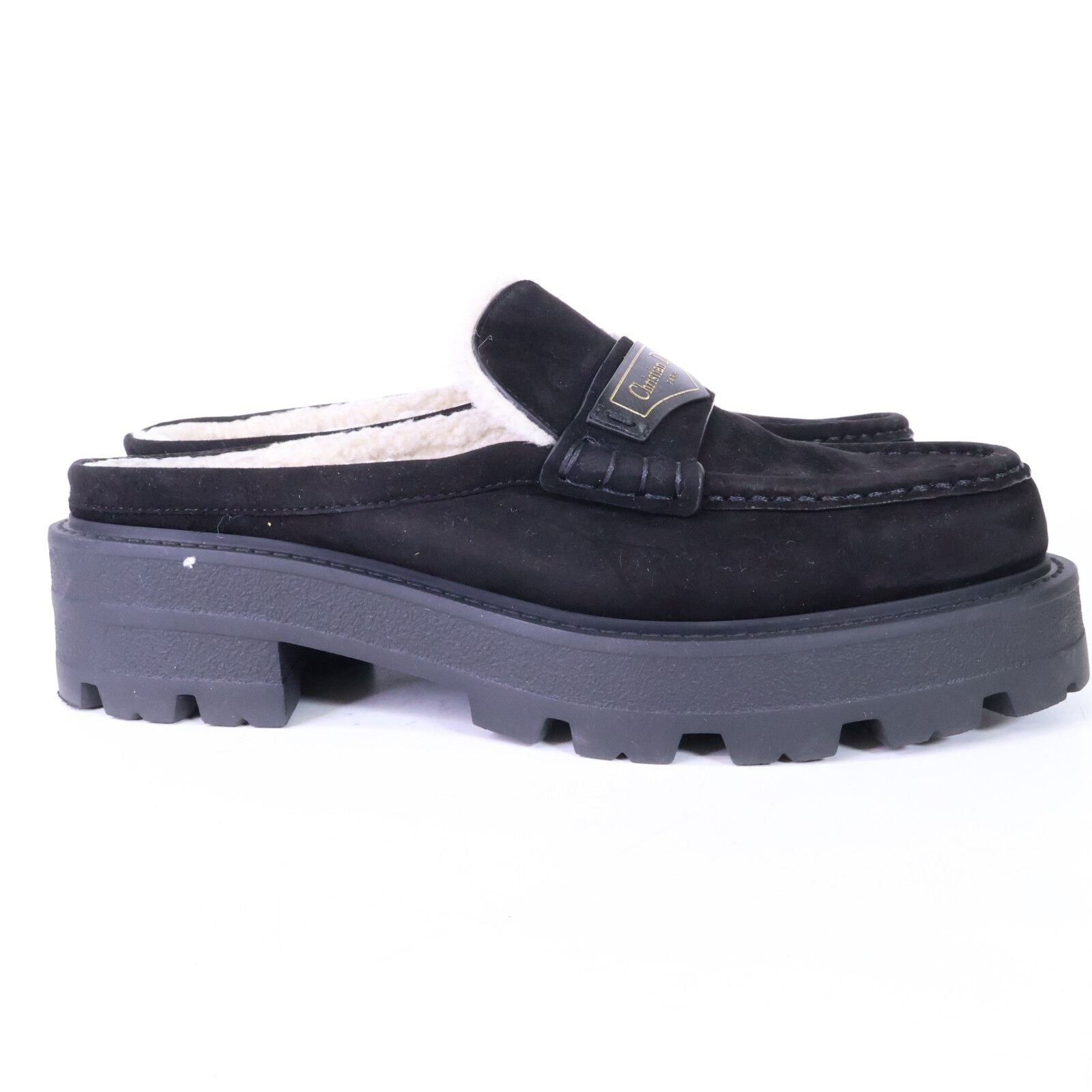 Dior Boy Shearling Fleece Mules — view 4