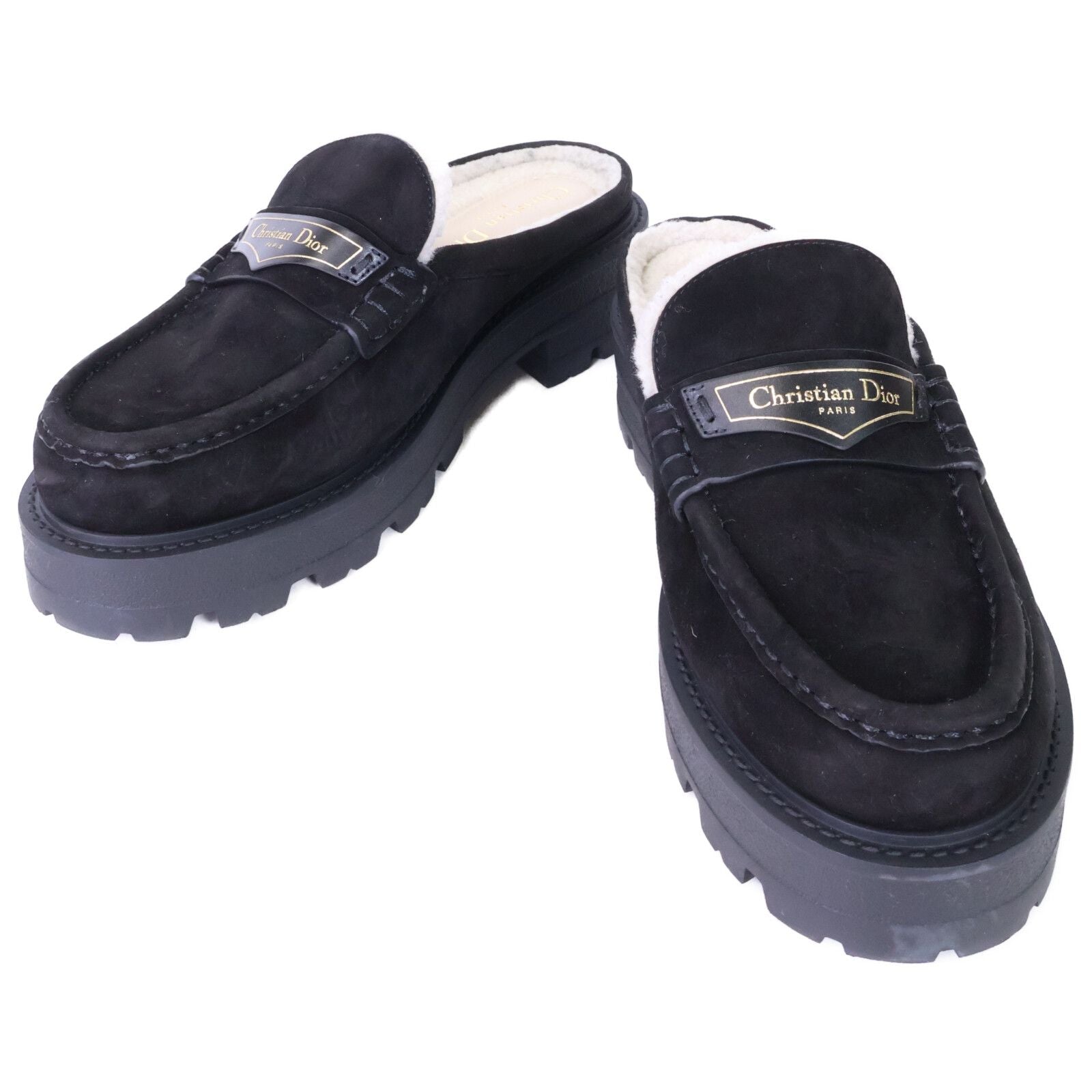 Dior Boy Shearling Fleece Mules