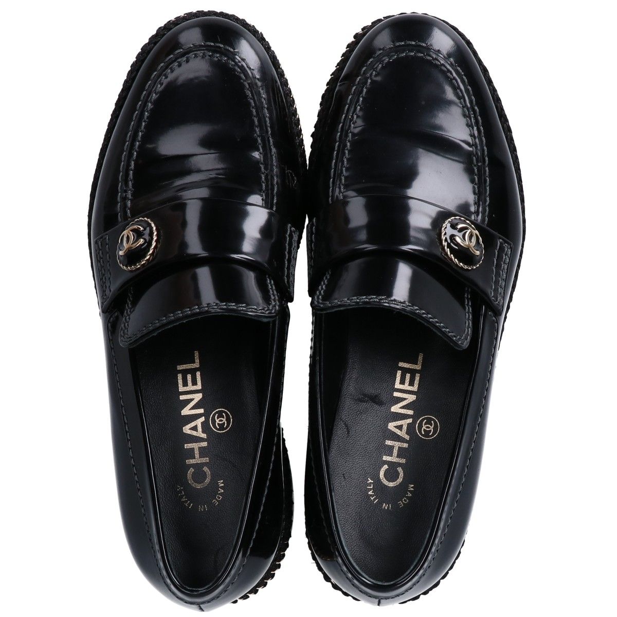 Chanel Chain Stitch CC Logo Loafers 36c — view 5