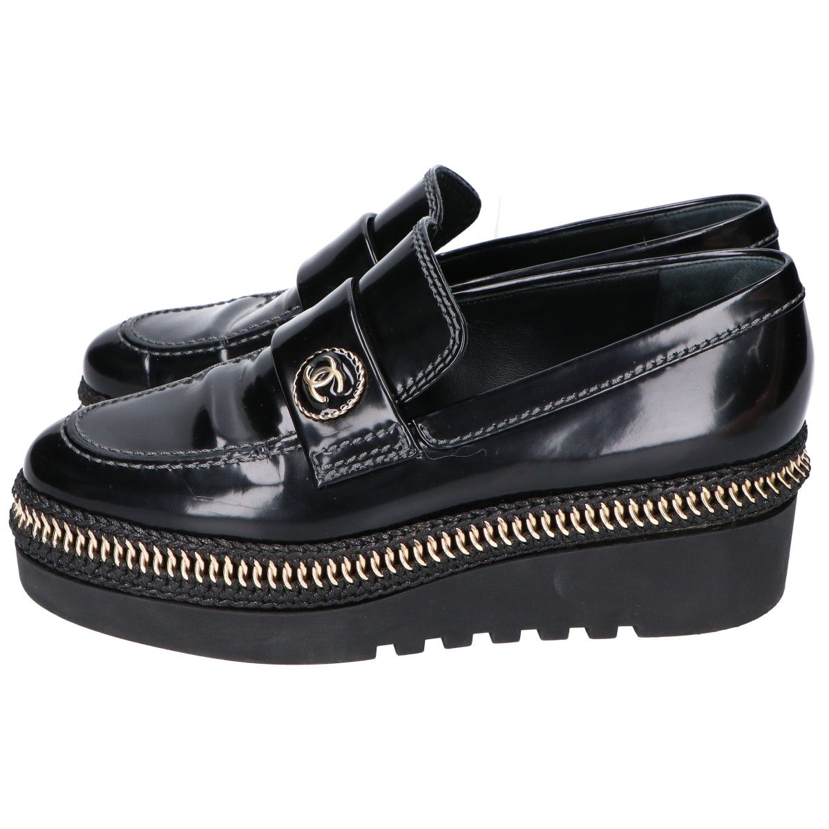 Chanel Chain Stitch CC Logo Loafers 36c — view 2