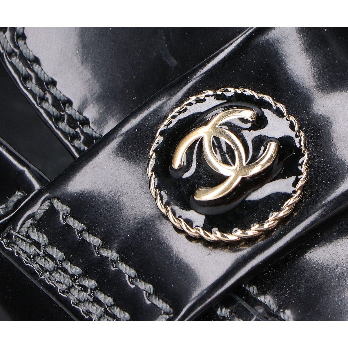 Chanel Chain Stitch CC Logo Loafers 36c — view 8