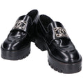 Chanel D CC Logo Plate Leather Thick Sole Loafers 36c