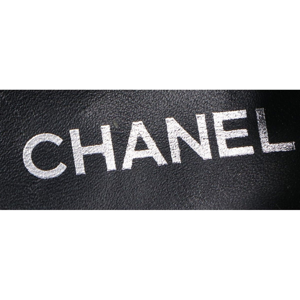 Chanel D CC Logo Plate Leather Thick Sole Loafers 36c — view 7