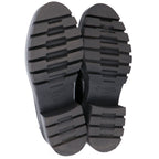 Chanel D CC Logo Plate Leather Thick Sole Loafers 36c — view 6