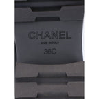 Chanel D CC Logo Plate Leather Thick Sole Loafers 36c — view 9
