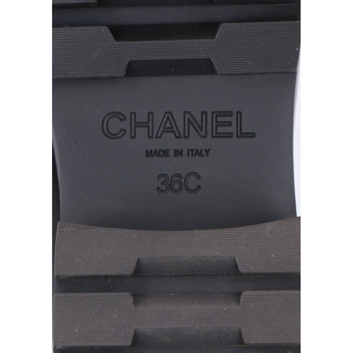 Chanel D CC Logo Plate Leather Thick Sole Loafers 36c — view 9